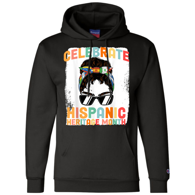 Retro National Latin Flags Hispanic Heritage Month Groovy T Shirt Champion Hoodie by woestebjparmal | Artistshot