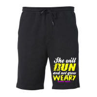 She Will Run And Not Grow Weary Cristian Faith Isaiah 4031 T Shirt Fleece Short | Artistshot