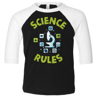 Science Rules With Microscope Tee Shirt Toddler 3/4 Sleeve Tee | Artistshot