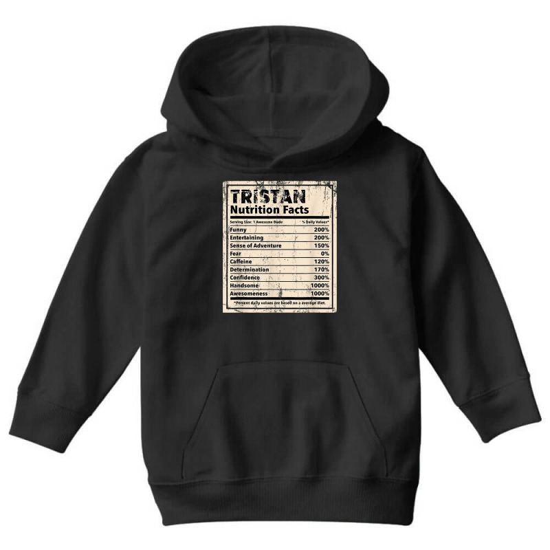 Tristan Nutrition Facts Funny Name Humor Nickname T Shirt Youth Hoodie by riogasehzilahiy | Artistshot