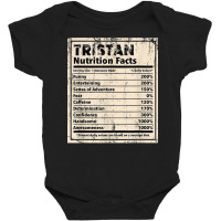 Tristan Nutrition Facts Funny Name Humor Nickname T Shirt Baby Bodysuit | Artistshot