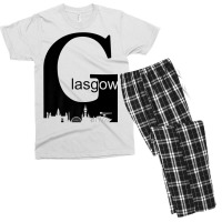 Glasgow Scotland City Skyline Silhouette Style Premium T Shirt Men's T-shirt Pajama Set | Artistshot