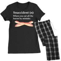 Funny Good Bacon Lovers Shirt   Snaccident, Bacon Women's Pajamas Set | Artistshot