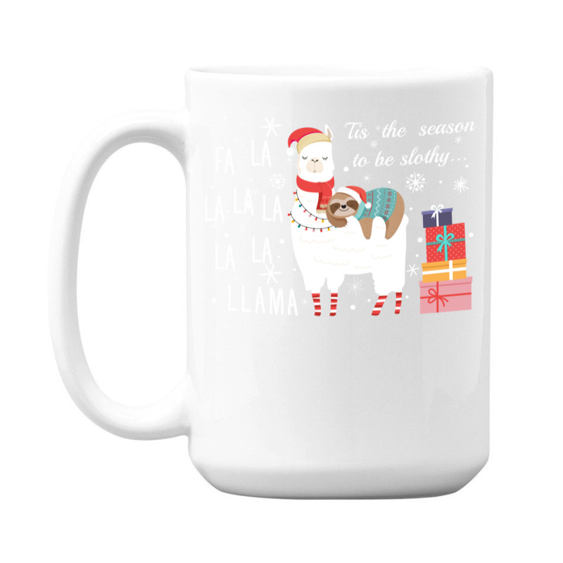 Sloth Fa La La Llama Christmas Long Sleeve T Shirt 15 Oz Coffee Mug | Artistshot