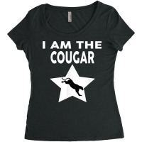 I Am The Cougar T Shirt Funny Cougar T Shirt Women's Triblend Scoop T-shirt | Artistshot