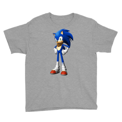 Blue Hedgehog Standing Youth Tee Designed By Beejrussell