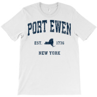 Port Ewen New York Ny Vintage Athletic Navy Sports Design Premium T Sh T-shirt | Artistshot