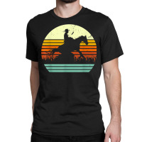 Western Cowboy Reining Horse Sliding Stop Retro Sun Style T Shirt Classic T-shirt | Artistshot