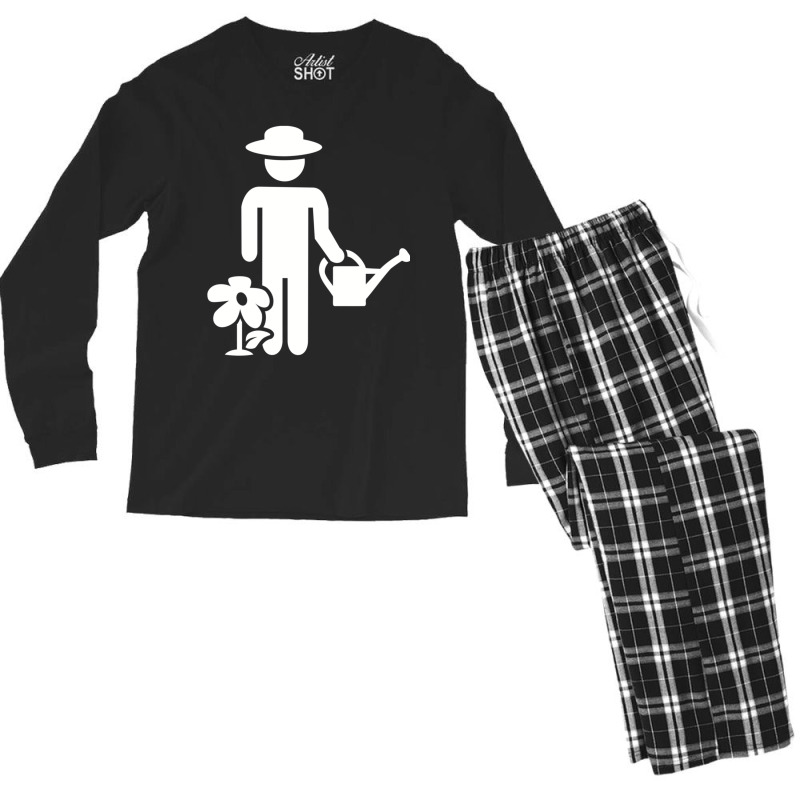 Gardener Watering Can Pullover Hoodie Men's Long Sleeve Pajama Set | Artistshot