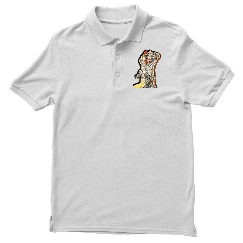 Beautiful Dog Smiling Embracing Girl's Arm. Australian Shepherd Men's Polo Shirt by Kemnabi | Artistshot