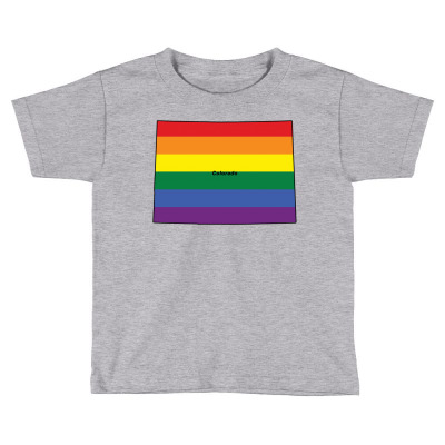 Colorado Rainbow Flag Toddler T-shirt Designed By Killakam