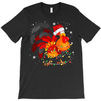 Chicken Cute Chicken Tree Christmas Light Funny Xmas Pajama Matching 1 T-shirt | Artistshot