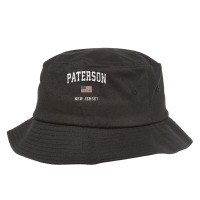 Paterson New Jersey Nj Vintage American Flag Sports Design Premium T S Bucket Hat | Artistshot