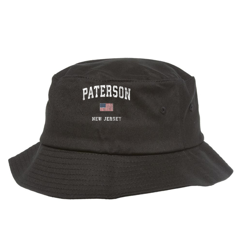 Paterson New Jersey Nj Vintage American Flag Sports Design Premium T S Bucket Hat | Artistshot