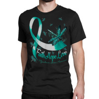 Faith Hope Love Myasthenia Gravis Awareness Dragonfly T Shirt Classic T-shirt | Artistshot