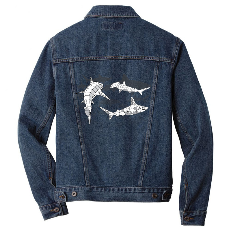 Cool Sharks Men Denim Jacket by rardesign | Artistshot