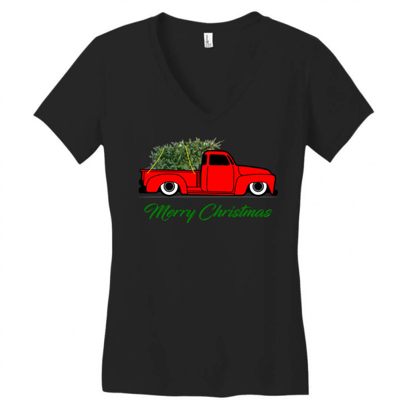 Slammed 3100 Ad Christmas Pickup Truck Pullover Hoodie Women's V-neck T-shirt | Artistshot