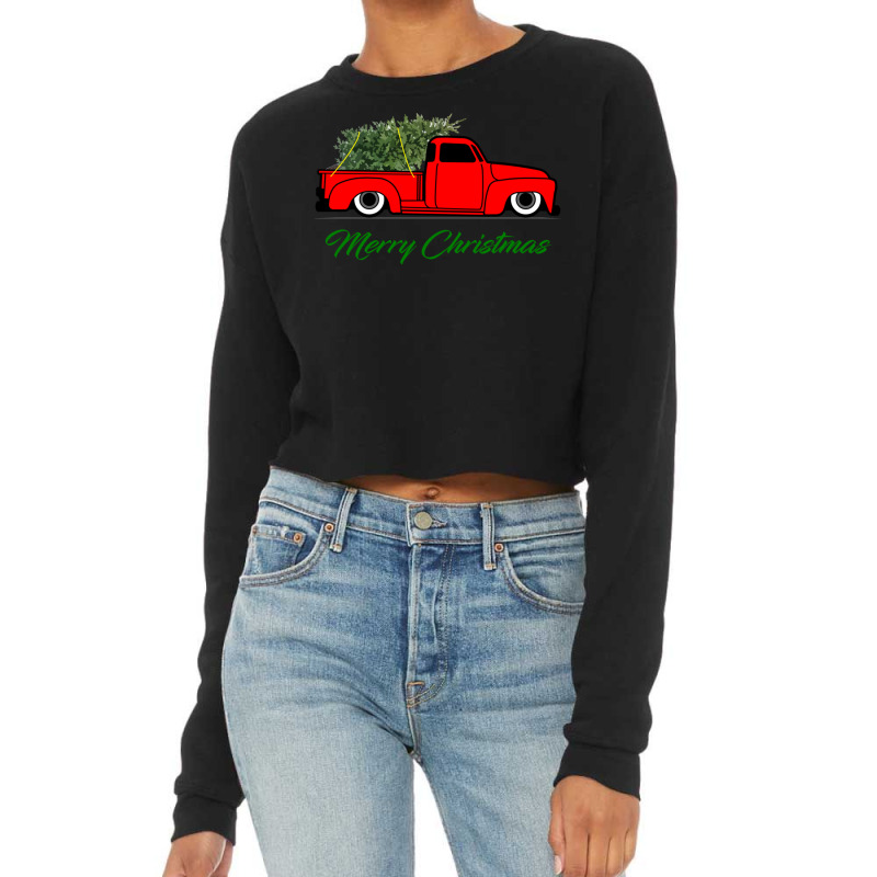 Slammed 3100 Ad Christmas Pickup Truck Pullover Hoodie Cropped Sweater | Artistshot