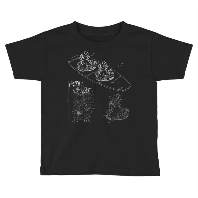 Wakeboard Blueprint Shirt   Wakeboarding Boat Wake Board Tee Toddler T-shirt | Artistshot