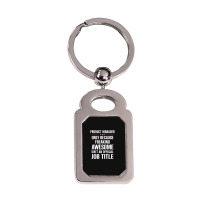 Gift For Freaking Awesome Product Manager Silver Rectangle Keychain | Artistshot