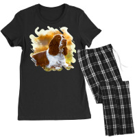 Dog English Cocker Spaniel Dog Digital Art Puppy Animal Paw Women's Pajamas Set | Artistshot