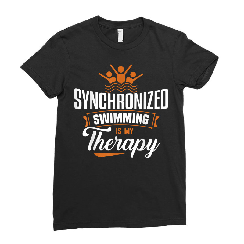 Synchro Synchronized Swimming Artistic Swimmer Apparel T Shirt Ladies Fitted T-Shirt by woestebjparmal | Artistshot