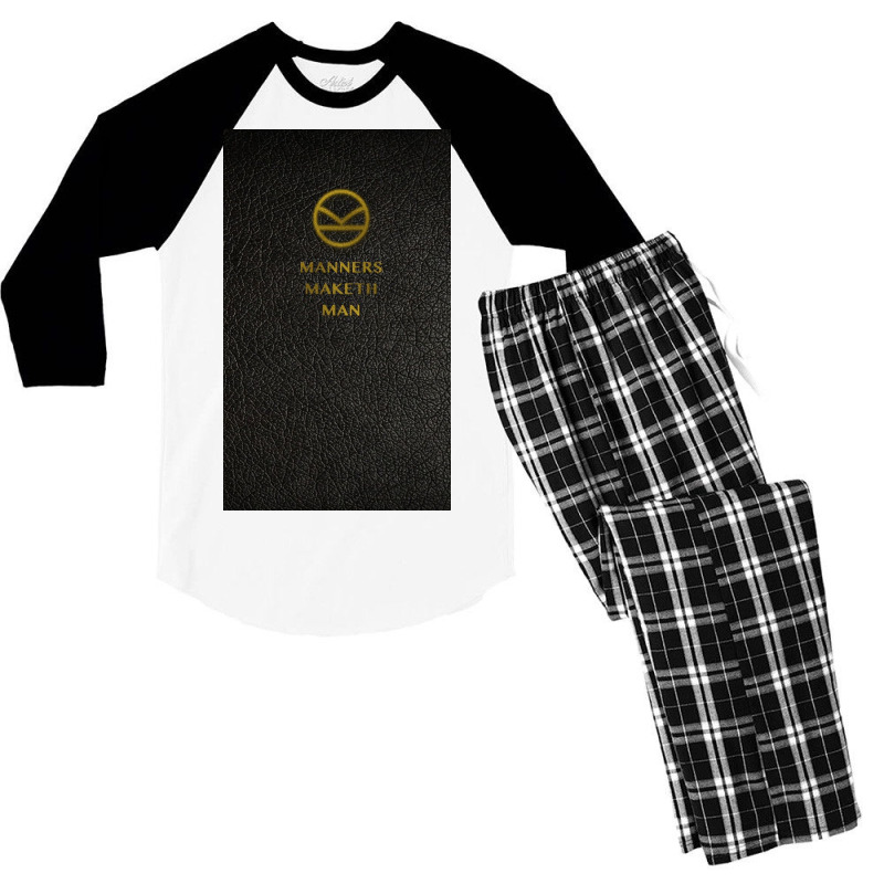 Manners Maketh Man' Small   Kingsman Men's 3/4 Sleeve Pajama Set by Frazieromg | Artistshot