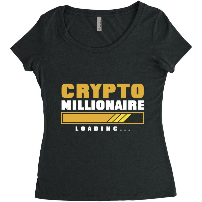 Crypto Millionaire Loading Women's Triblend Scoop T-shirt by kakashop | Artistshot