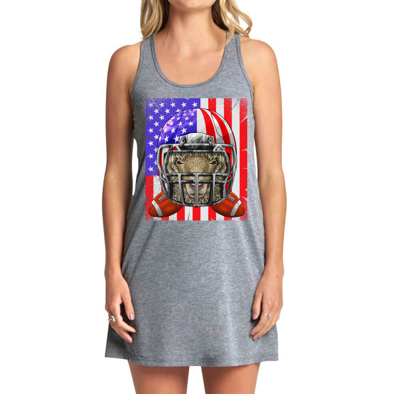 Football Sheep Football Usa Flag Merica Farm Animal Football 228 Tank Dress by peafowl | Artistshot