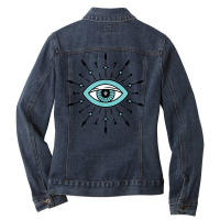 Evil Eye Protection Talisman Symbol T Shirt Ladies Denim Jacket | Artistshot