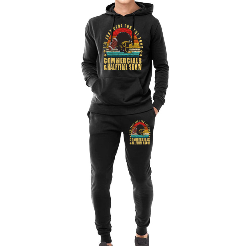 Funny Football Just Here For Food Commercials Halftime Show Hoodie & Jogger set by peafowl | Artistshot