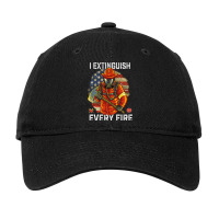 Firefighter Fireman Mens Fireman Ax American Flag Fire Fighting Patrio Adjustable Cap | Artistshot