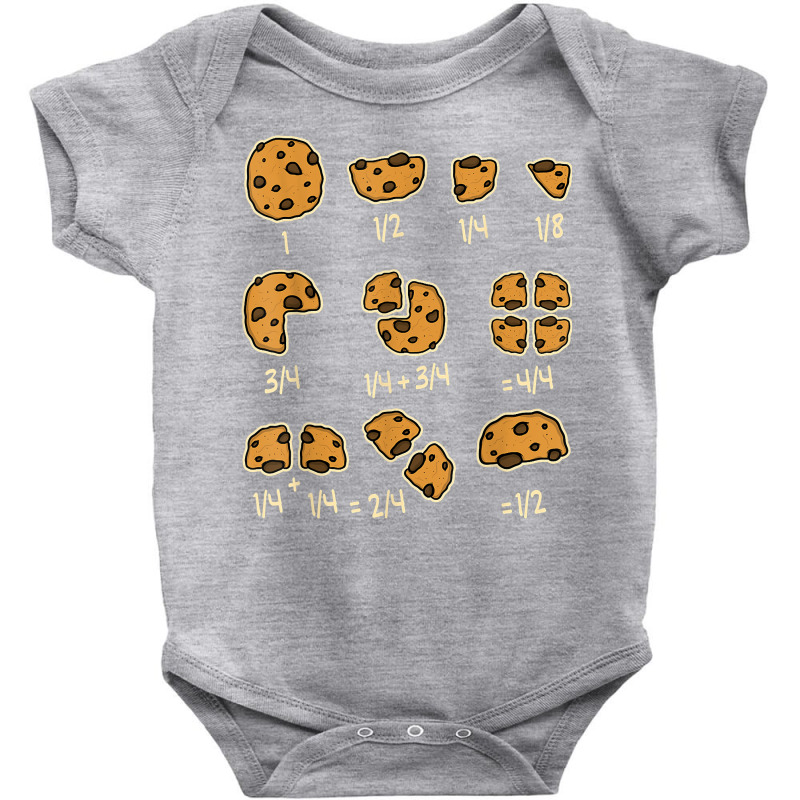 Chocolate Cookie Quick Math Fraction Math Teachers T Shirt Baby Bodysuit by zagelmaglime | Artistshot