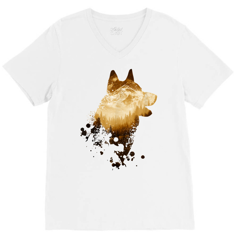 Husky Dog Silhouette  American Husky  Siberian Husky T Shirt V-Neck Tee by swaratpoavonabil | Artistshot