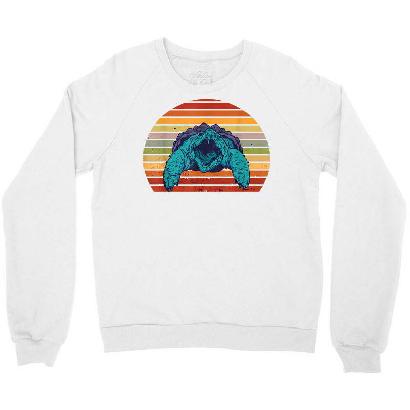 Aligator Snapping Turtle Vintage Retro Sea Animal Turtle T Shirt Crewneck Sweatshirt | Artistshot