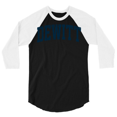 Dewitt Michigan Mi Vintage Athletic Sports Navy Design Pullover Hoodie 3/4 Sleeve Shirt Designed By Luantruong