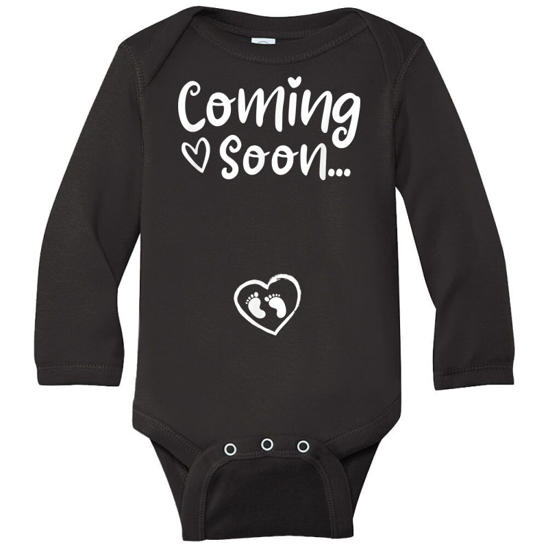 Baby Coming Soon... Funny Pregnancy Announcement & Maternity T Shirt Long Sleeve Baby Bodysuit by weidenkifinckvd | Artistshot