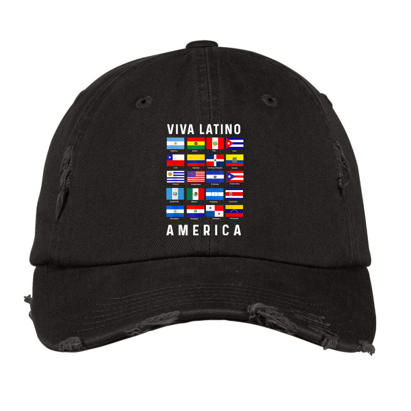 All Latin American Flags Countries Viva Latino America Tee T Shirt Vintage Cap by caulkyuladdenrxi | Artistshot