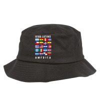 All Latin American Flags Countries Viva Latino America Tee T Shirt Bucket Hat | Artistshot