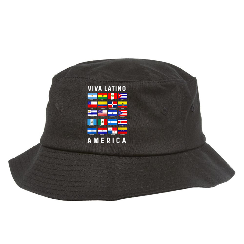 All Latin American Flags Countries Viva Latino America Tee T Shirt Bucket Hat by caulkyuladdenrxi | Artistshot