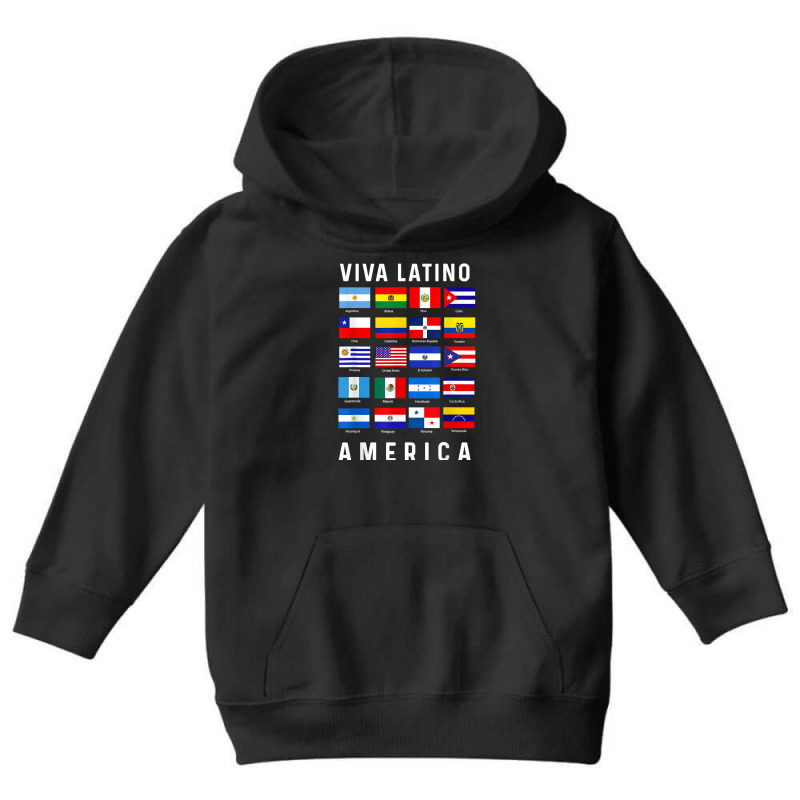 All Latin American Flags Countries Viva Latino America Tee T Shirt Youth Hoodie by caulkyuladdenrxi | Artistshot