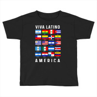 All Latin American Flags Countries Viva Latino America Tee T Shirt Toddler T-shirt | Artistshot