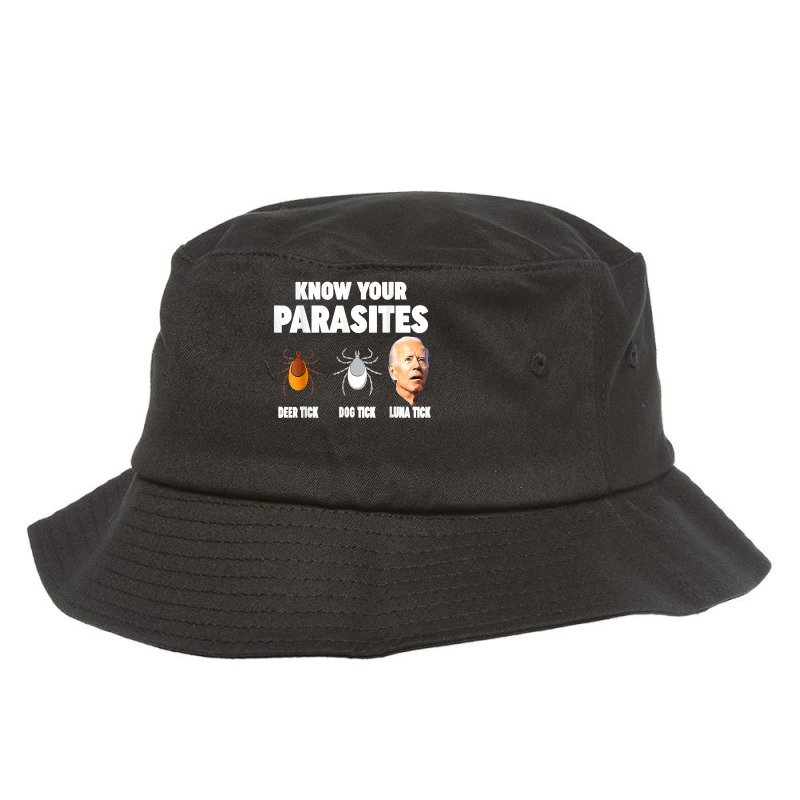 Know Your Parasites Joe Biden Deer Tick Dog Tick Luna Tick T Shirt Bucket Hat by keylonnsrosol5d | Artistshot