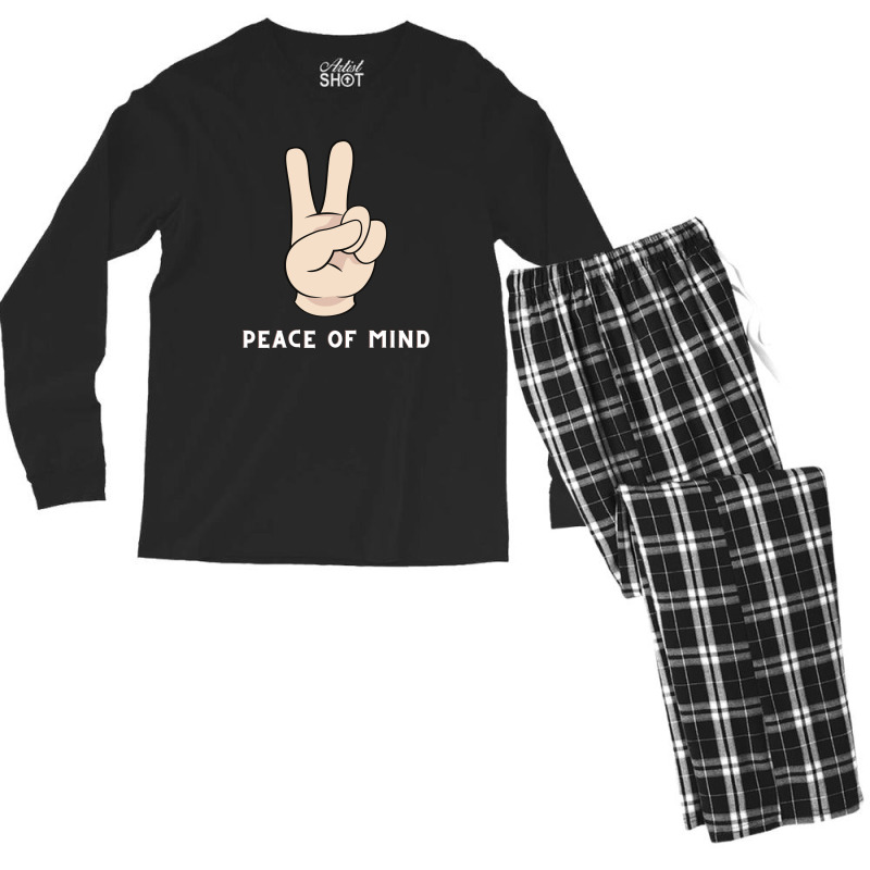 Peace Of Mind Men's Long Sleeve Pajama Set | Artistshot