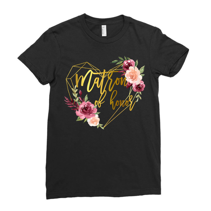 Womens Bridal Team Matching Floral Gift For Sister Matron Of Honor T S Ladies Fitted T-Shirt by derosaatlamos | Artistshot