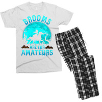 Womens Brooms Are For Beginners Or Amateurs Horses Witch Halloween V N Men's T-shirt Pajama Set | Artistshot