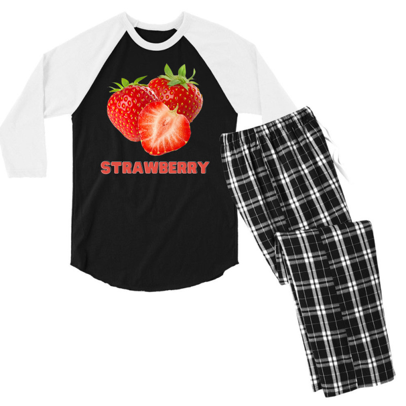 Strawberry Men's 3/4 Sleeve Pajama Set | Artistshot