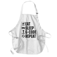 Funny Cnc Machinist Art For Men Women Cnc Machine G Code T Shirt Medium-length Apron | Artistshot