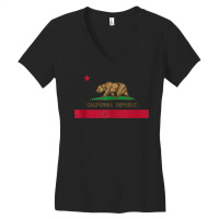 Vintage 1846 California Bear Republic State Flag Tank Top Women's V-neck T-shirt | Artistshot