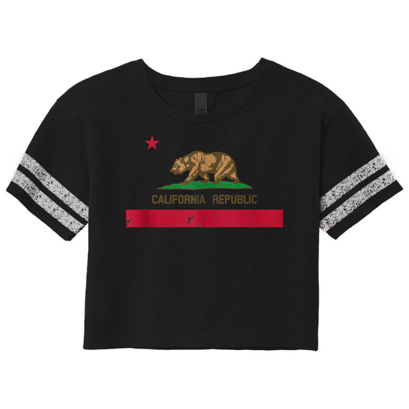 Vintage 1846 California Bear Republic State Flag Tank Top Scorecard Crop Tee by milkeyderamse | Artistshot